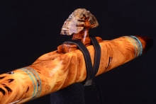Yellow Cedar Burl Native American Flute, Minor, Mid F#-4, #H18J
